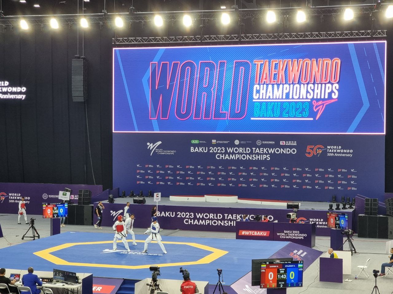 Delegación colombiana participó en el XXVI Campeonato Mundial de Taekwondo en Azerbaiyán.
