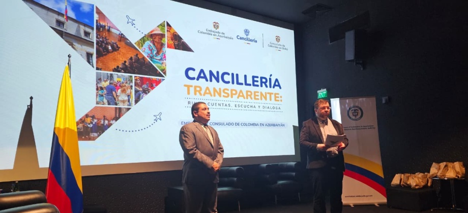 	La Embajada y el Consulado de Colombia en Bakú realizan jornada de rendición de cuentas a la comunidad colombiana en Azerbaiyán