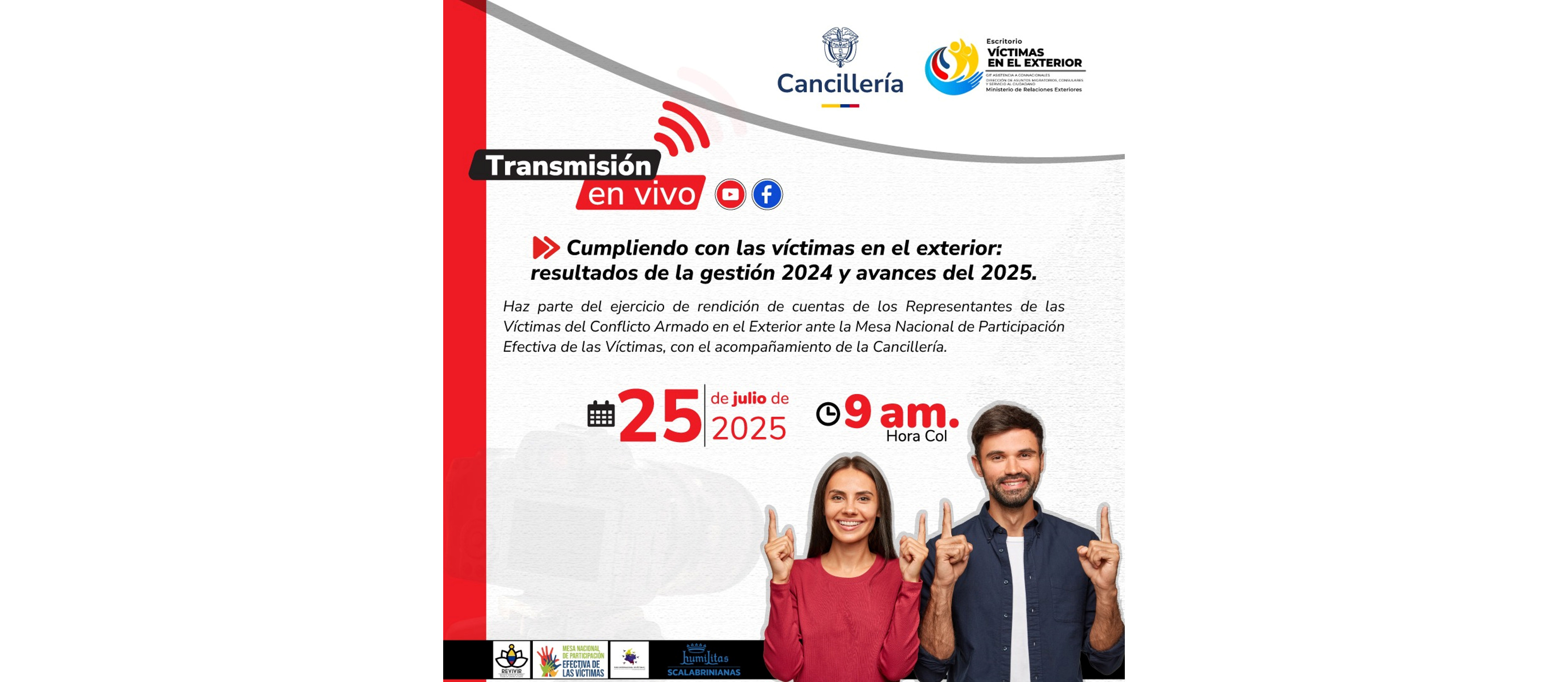 Rendición de cuentas de los Representantes de las Víctimas del Conflicto Armado en el Exterior ante la Mesa Nacional de Participación Efectiva de las Víctimas
