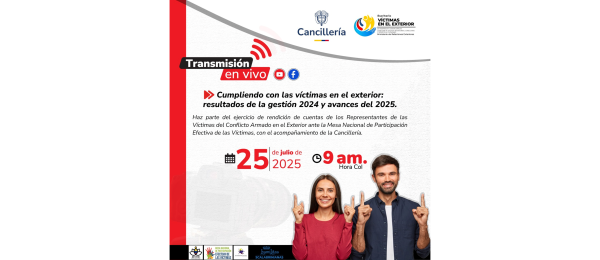 Rendición de cuentas de los Representantes de las Víctimas del Conflicto Armado en el Exterior ante la Mesa Nacional de Participación Efectiva de las Víctimas